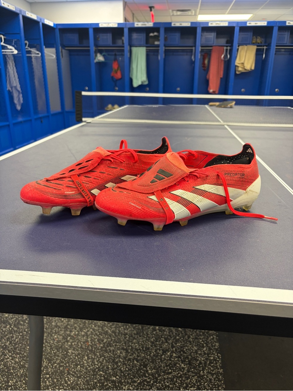 adidas Predator Men's Red and White Soccer Cleats